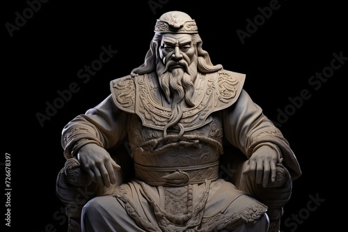 Gengis Khan sitting statue.