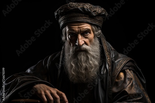 Johannes Gutenberg living illustration photo