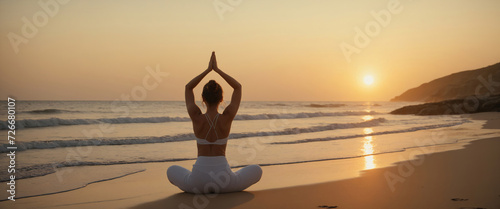 A Yoga Moment on the Sunset Beach