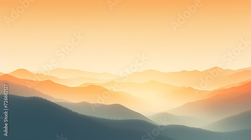 Mountain peak illustration  mountain aerial photography PPT background illustration