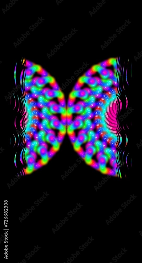 Abstract Kaleidoscope with geometric pattern. Kaleidoscopic background design. Hypnotic background. Abstract illustration.