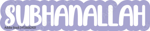 Fotografía simple vector islamic stciker design, SubhanAllah sticker, Muslim  printable stc