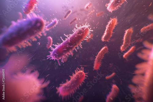 hux Bacteria Colony, Bacteria. Bacterium. Prokaryotic microorganisms © Michael