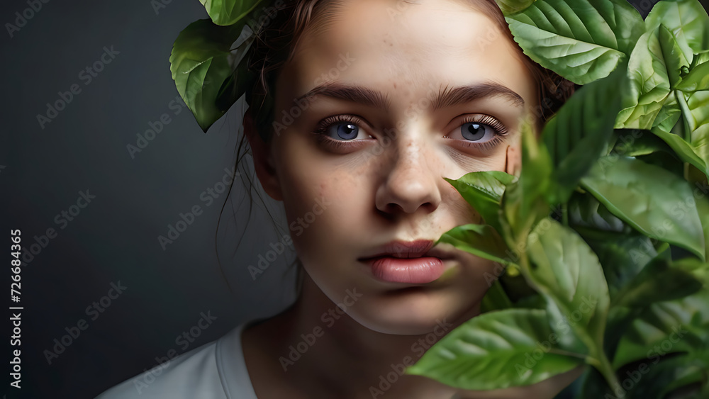 woman, beauty, face, fashion, green, care, nature, hair, model, makeup, leaf, skin, spring, eyes, spa, plant, flower, sensuality, fresh, health, one, people, natural woman, beauty, face, fashion, green, care, nature, hair, model, makeup, leaf, skin, spring, eyes, spa, plant, flower, sensuality, fresh, health, one, people, natural