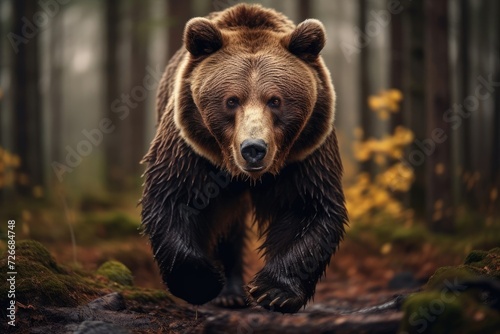 Regal Bear: Displaying Majesty and Confidence in Natural Wilderness