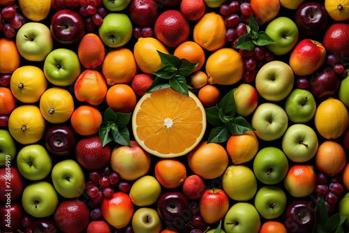 Colorful Abstract Fruit Arrangements for Promotional Materials