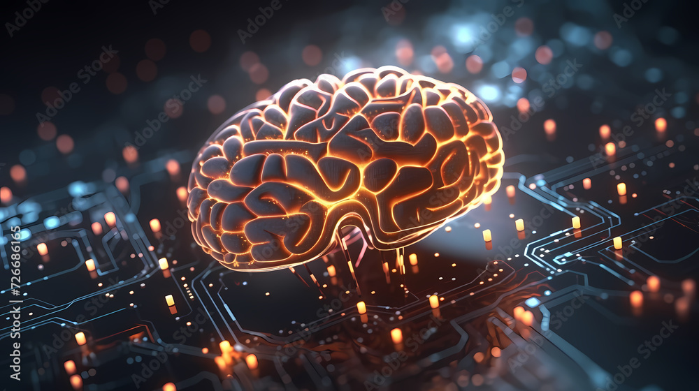 Creative human brain concept, creative light bulb background Creative human brain concept, creative light bulb background