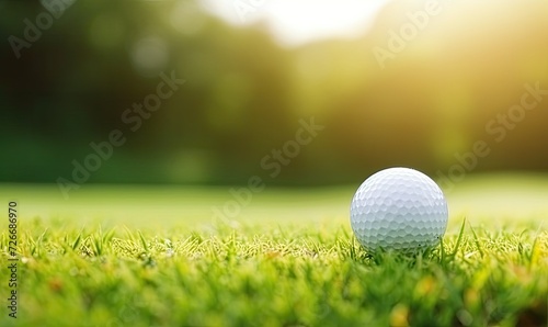 The Serene Beauty of a Golf Ball on a Vibrant Green Meadow