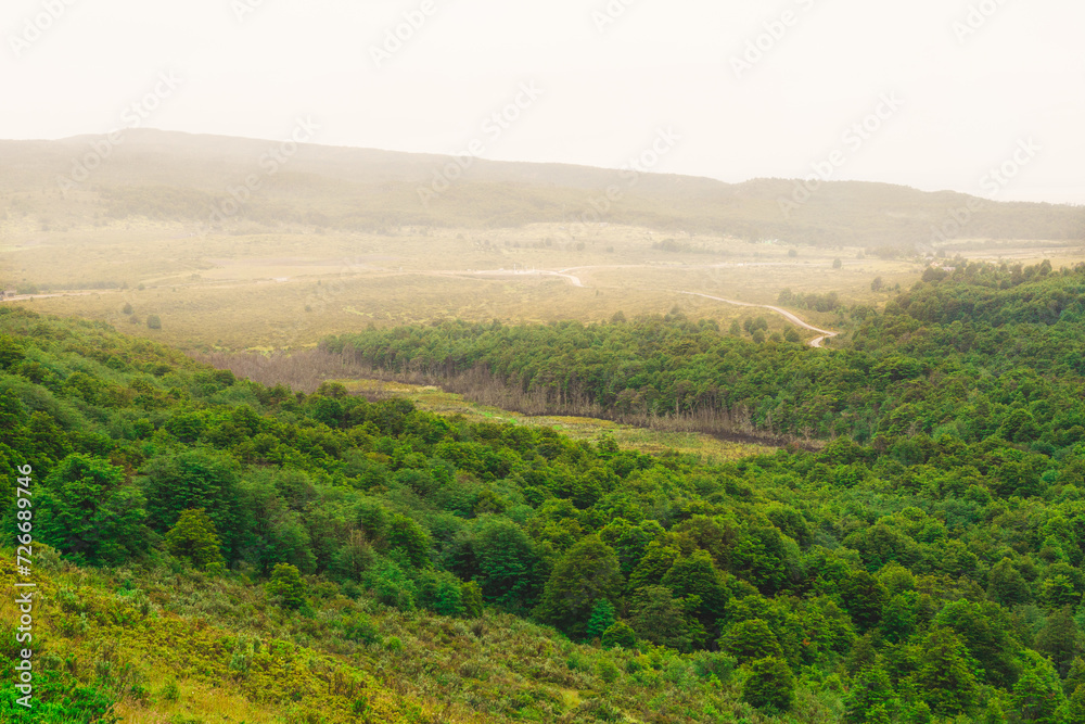 landscape with hills