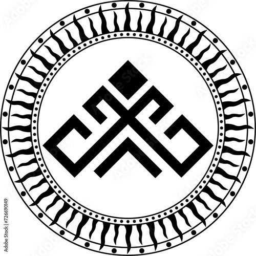roganitsa slavic symbol amulet sun sircle vector