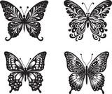 Butterfly Silhouette Vector Art