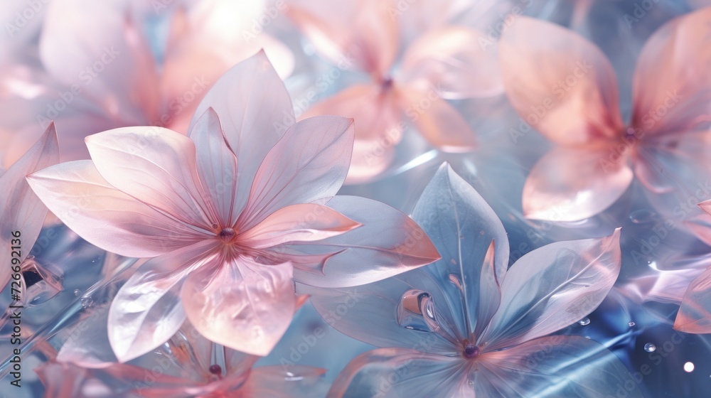 Fine crystals surrounded by delicate petals Fine crystals surrounded by delicate petals