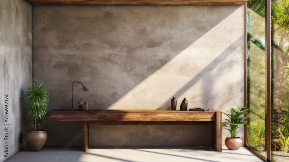 Modern loft empty room with concrete wall Modern loft empty room with concrete wall