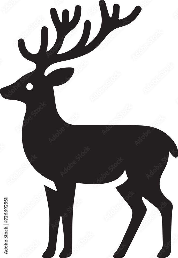 Deer silhouette, vector artwork of deer Deer silhouette, vector artwork of deer