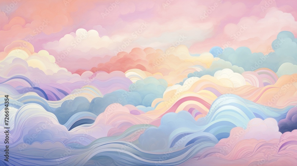 Colorful clouds as in a dream Colorful clouds as in a dream