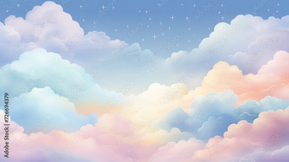 Colorful clouds as in a dream Colorful clouds as in a dream