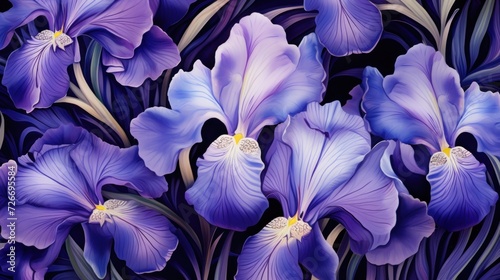 Iris flower, pattern
