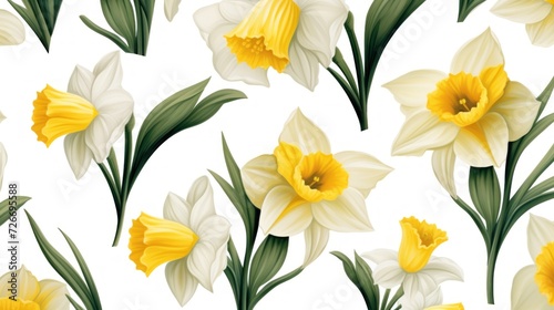 Spring pattern in flowers photo