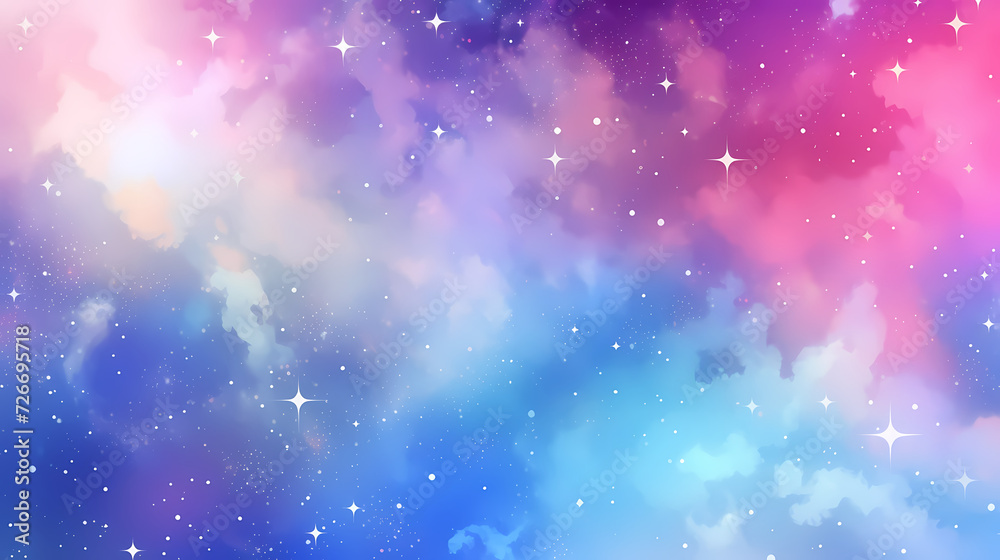 Fototapeta premium Mysterious star themed gradient background with countless twinkling stars