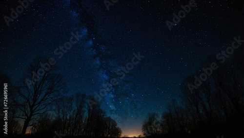 landscape starry midnight and tree © Sba3