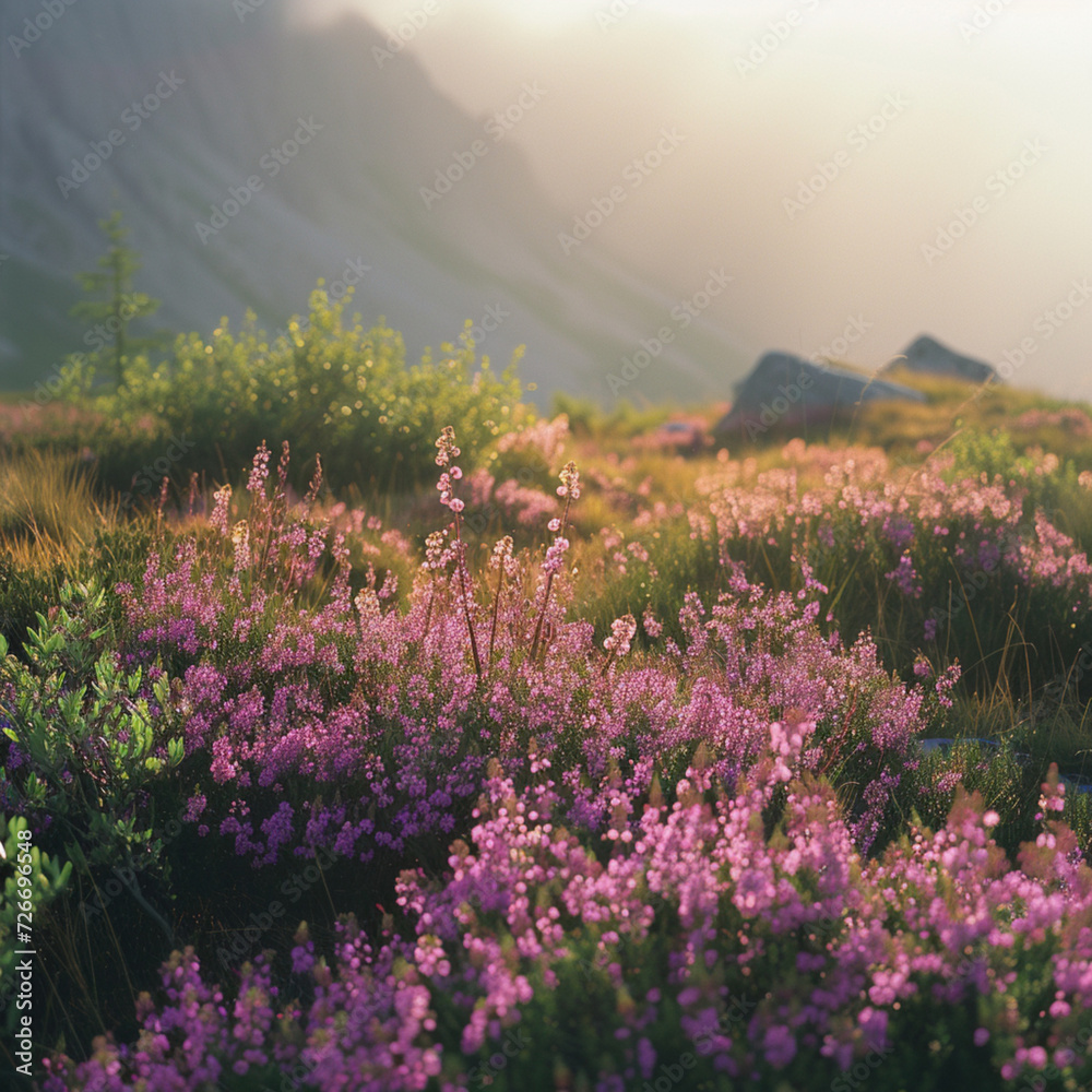 Obraz premium flowers on the hill