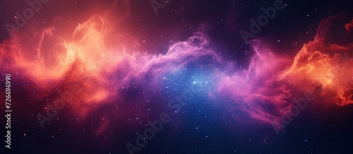 Valokuva Breathtaking Stardust Cloud of Interstellar Gas, Set Ablaze in Red Light, Mergin
