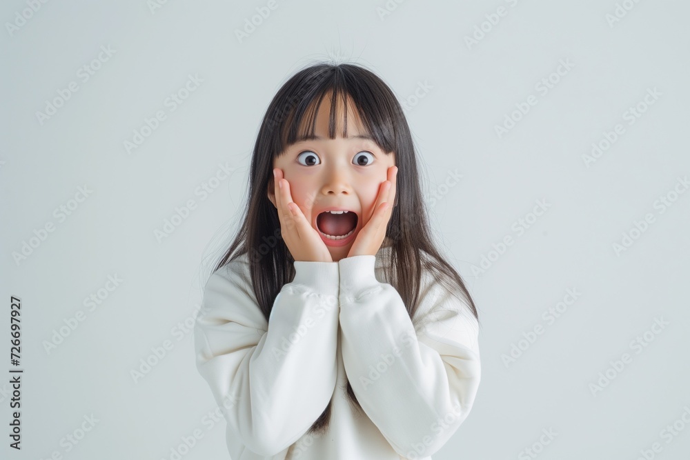 Adorable Girl with Shocked Expression