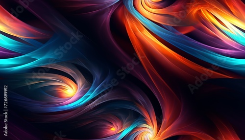 Vibrant abstract swirls with a colorful gradient  suitable for backgrounds or wallpapers.
