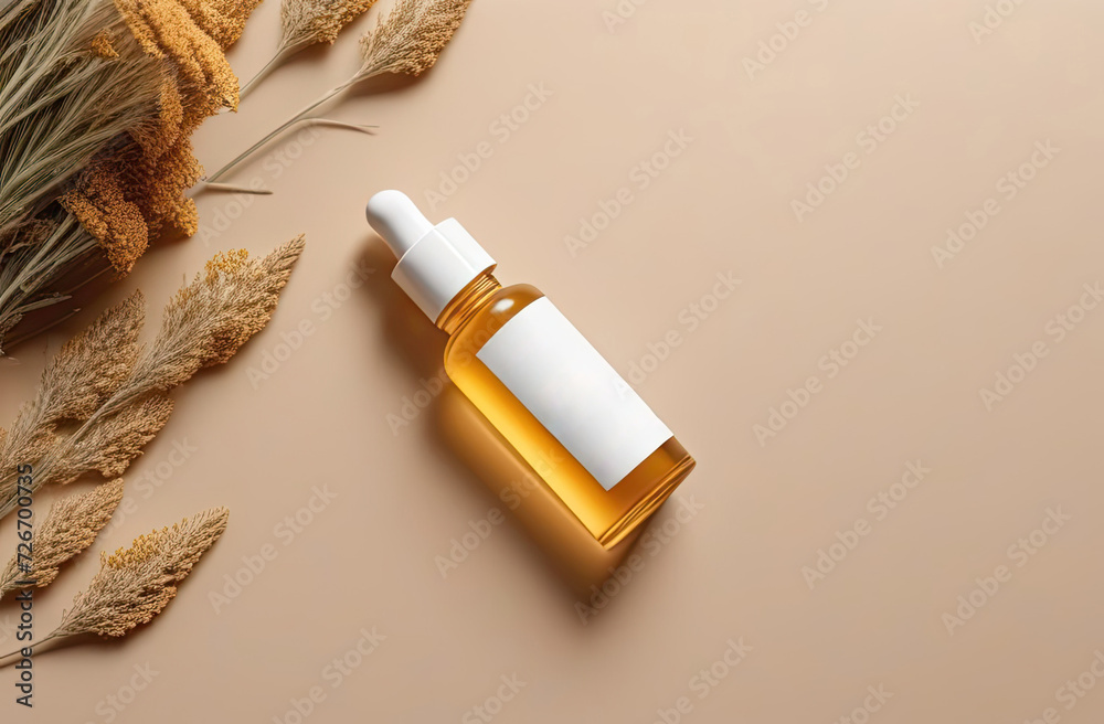 Glass dropper bottle with a pippette with rubber tip on the beautiful background. Nature Skin concept. Organic Spa Cosmetics. Eco friendly care organic Cosmetic product. Beauty treatment. Spa Concept. Glass dropper bottle with a pippette with rubber tip on the beautiful background. Nature Skin concept. Organic Spa Cosmetics. Eco friendly care organic Cosmetic product. Beauty treatment. Spa Concept.
