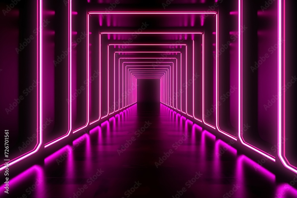 A corridor with black bars and pink and white light behind it, in the style of optical geometry, 8k 3d, strong diagonals, neon lights, minimalist stage designs, zigzags, neon and fluorescent light A corridor with black bars and pink and white light behind it, in the style of optical geometry, 8k 3d, strong diagonals, neon lights, minimalist stage designs, zigzags, neon and fluorescent light