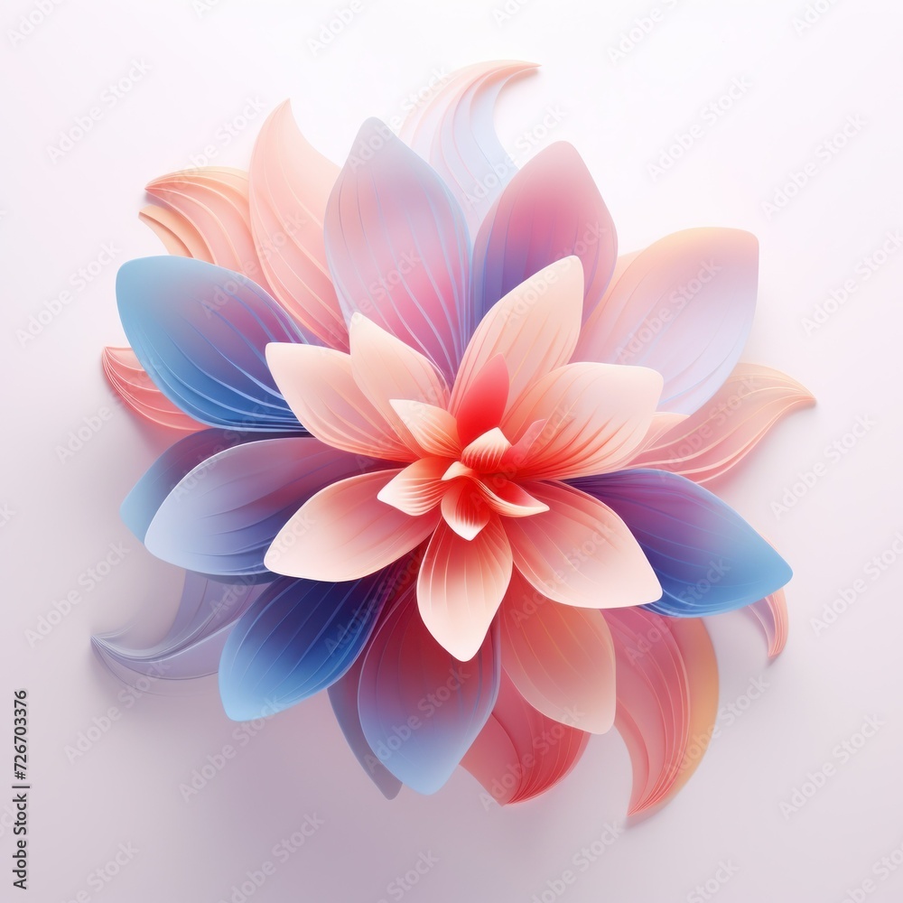 Fototapeta premium Happy women's day. Mother's day. 8 march. Flowers on stem with leaves, Blossom floral bouquet. Flowers in plastic 3d. spring flowers. Flower made from plastic bottles recyclable garbage concept.