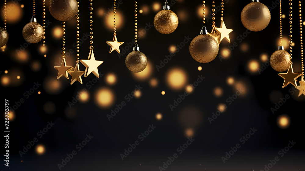 Luxurious Christmas balls on glowing bokeh background, Christmas and New Year minimalistic background Luxurious Christmas balls on glowing bokeh background, Christmas and New Year minimalistic background