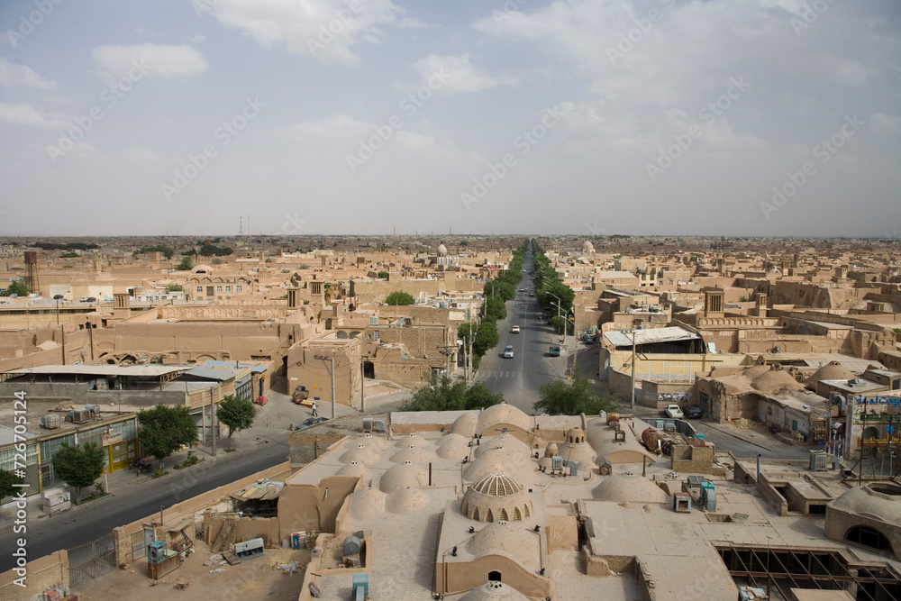 Fototapeta premium Iran Yazd city view on a sunny spring day.