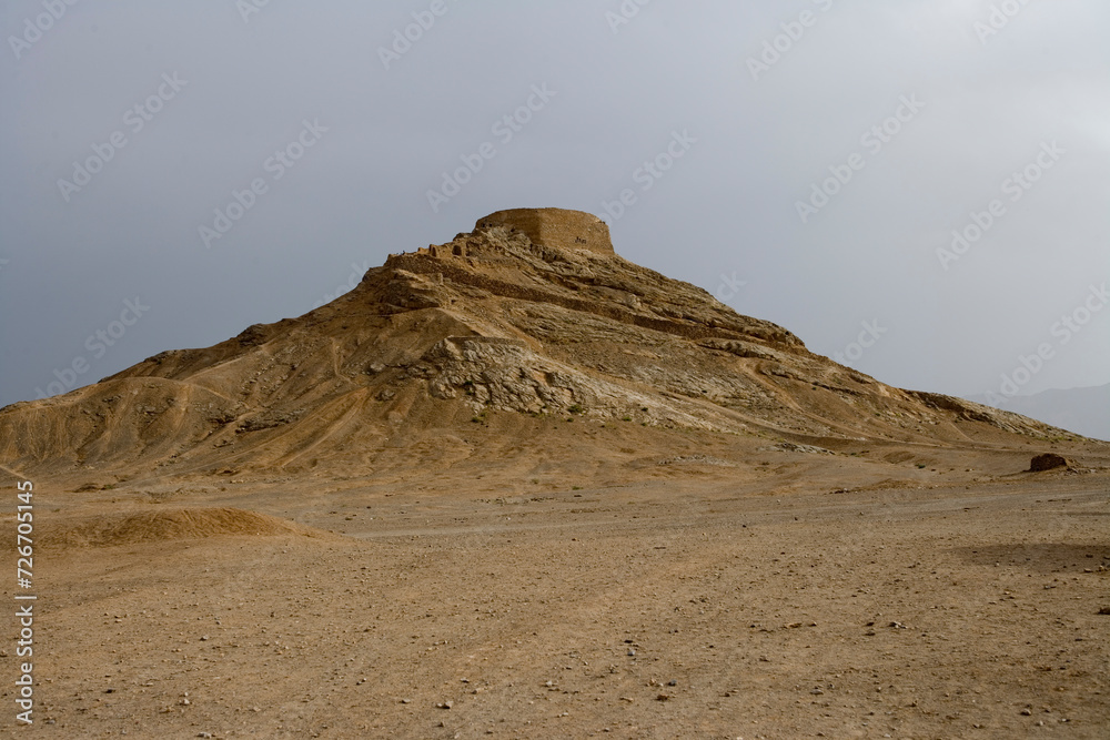 Zoroastrian Tower of Silence Iran Yazd on a sunny spring day. Zoroastrian Tower of Silence Iran Yazd on a sunny spring day.