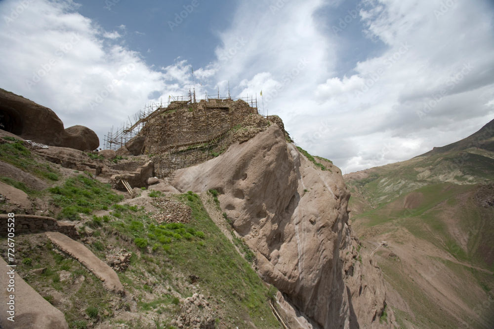 Fototapeta premium Iran mountain landscape on a cloudy spring day.