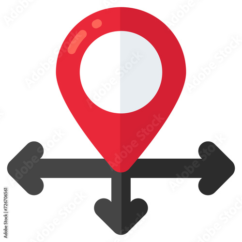 Modern design icon of location directions