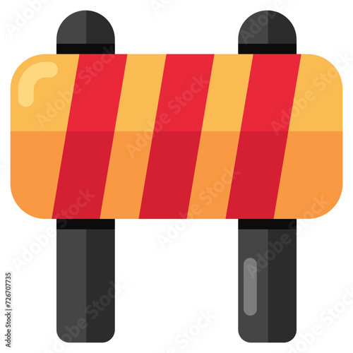 Premium design icon of road barrier