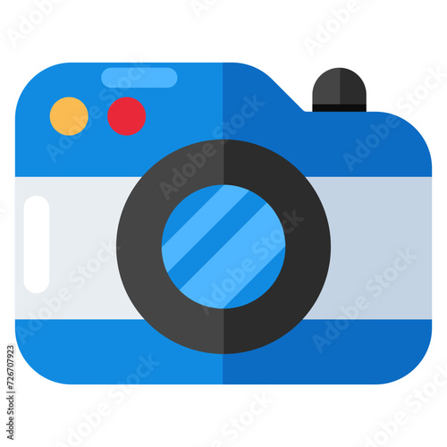A flat icon design of camera