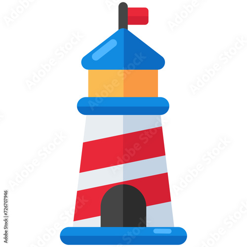 Creative design icon of sea tower