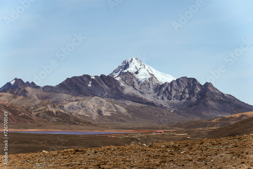 The chacaltaya mountain located in Bolivia photo