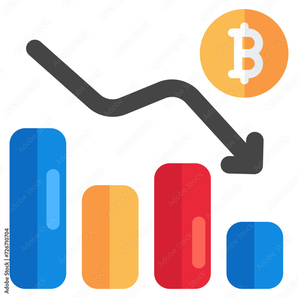 A creative design icon of cryptocurrency chart A creative design icon of cryptocurrency chart