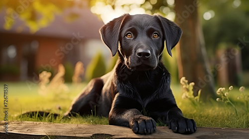 Black dog.