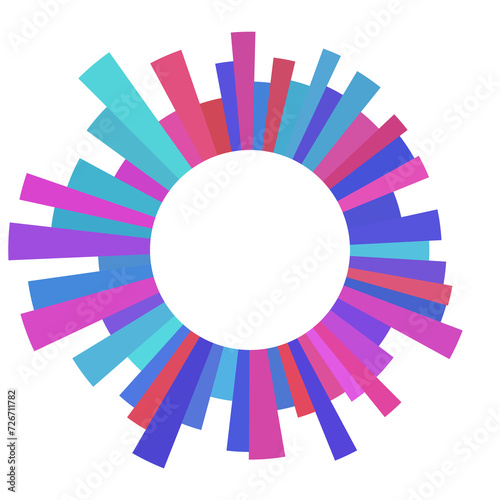 Abstract colorful circle technology digital frame. 