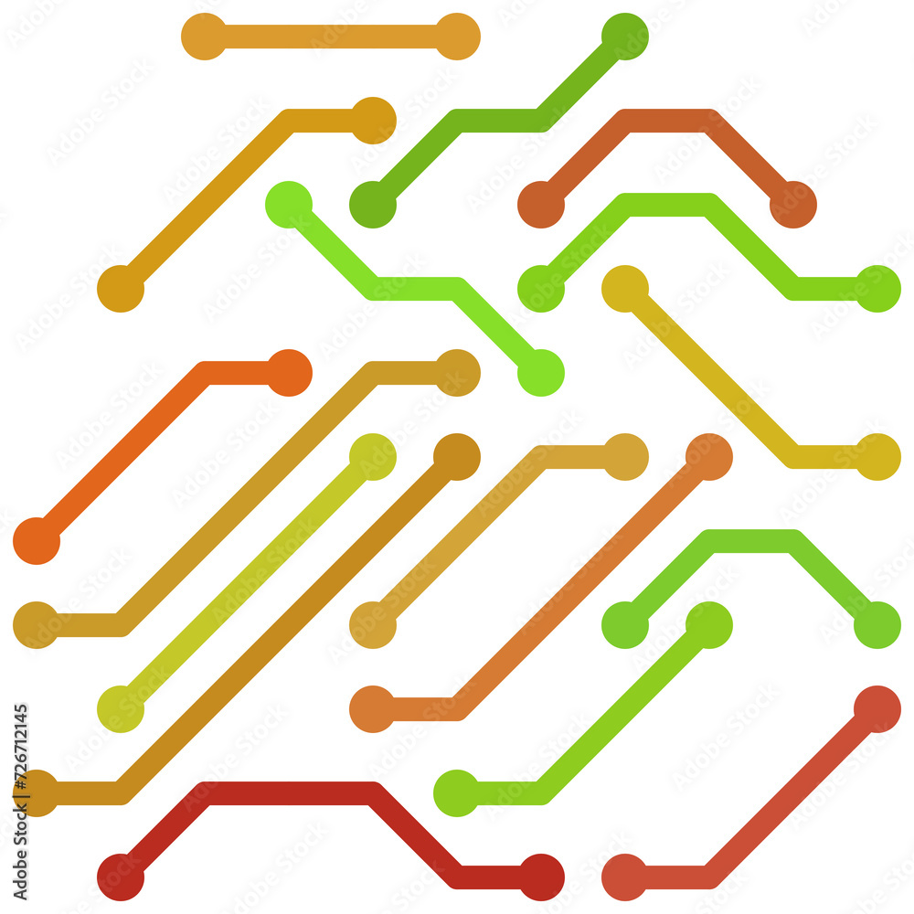 Colorful circuit technology illustration background. Colorful circuit technology illustration background.