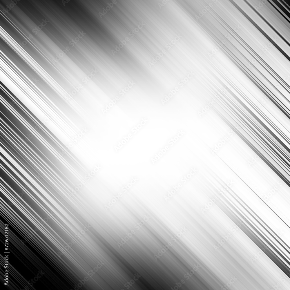 Fototapeta premium Black and white stripe abstract background. Motion effect. Grayscale fiber texture backdrop and banner. Monochrome gradient pattern and textured wallpaper.