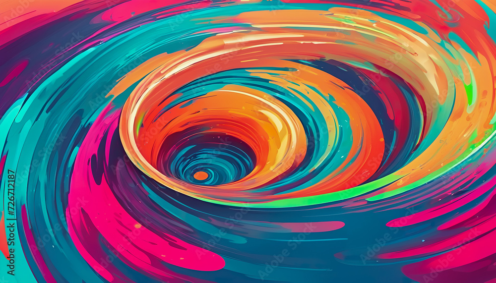 ai generated big multicolored liquid paint swirl, wavy color pattern, acrylic ink water background. ai generated big multicolored liquid paint swirl, wavy color pattern, acrylic ink water background.