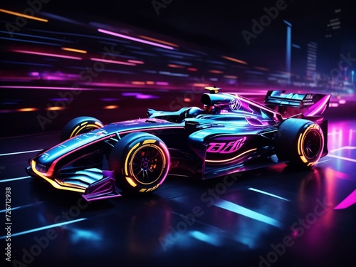 Neon Velocity: A Futuristic Symphony of Speed and Light - AI Generated