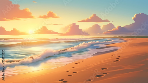Abstract beautiful beach background with crystal clear water