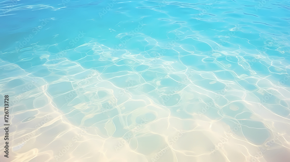 Fototapeta premium Aerial view of beautiful beach, simple, calm composition in clear blue