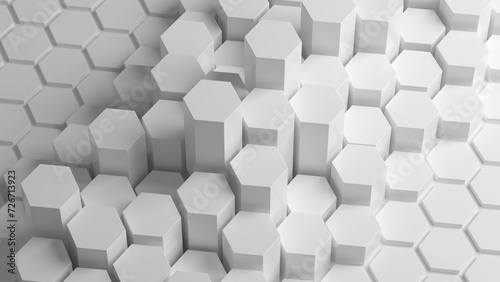 Abstract white honeycomb